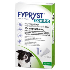Fypryst Combo M pipeta proti klíšťatům a blechám pro středně velké psy 1,34 ml