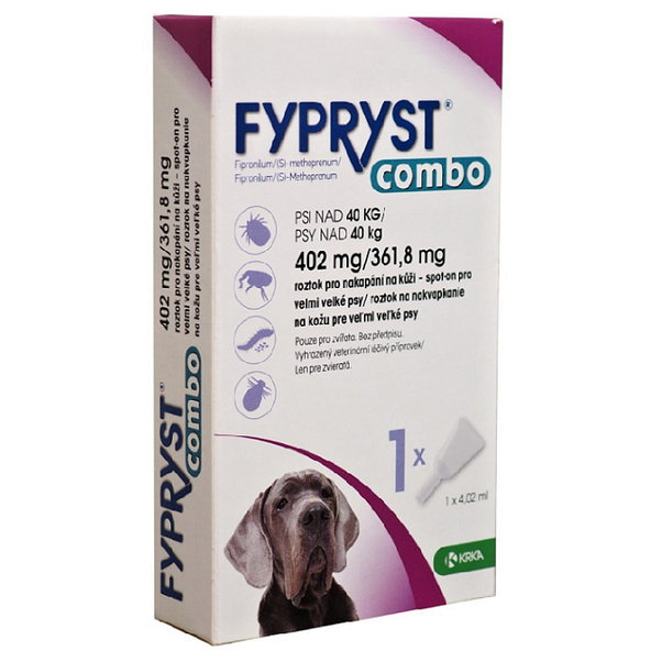 Fypryst Combo XL – pipeta proti klíšťatům a blechám pro velké psy nad 40 kg