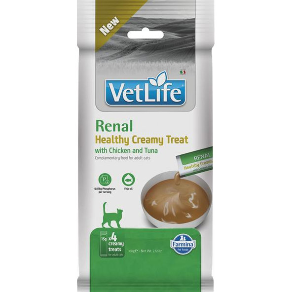 Farmina Creamy Vet Life Cat Renal Chicken Tuna pamlsek 60 g