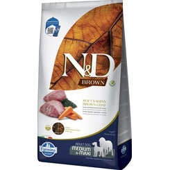 Farmina N&D Dog Brown GF adult med maxi jehněčí spirulina 7 kg