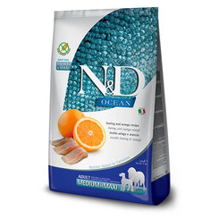 Farmina N&D Dog Ocean GF adult med maxi sleď pomeranč 2,5 kg