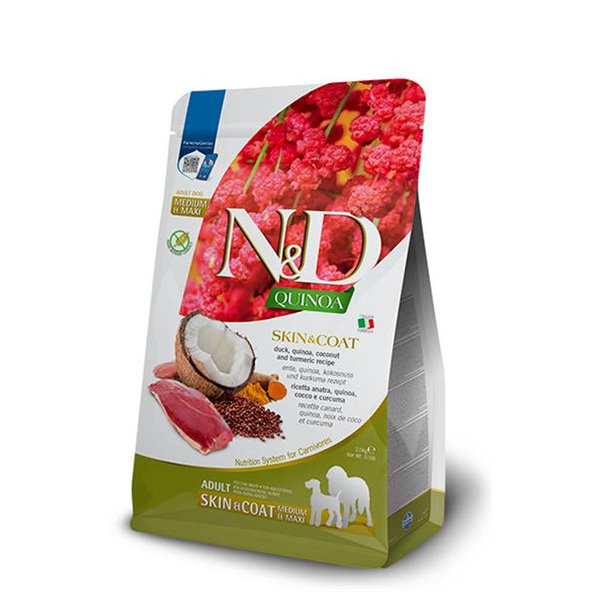 Farmina N&D Dog Quinoa GF adult medium maxi kachna 2,5 kg