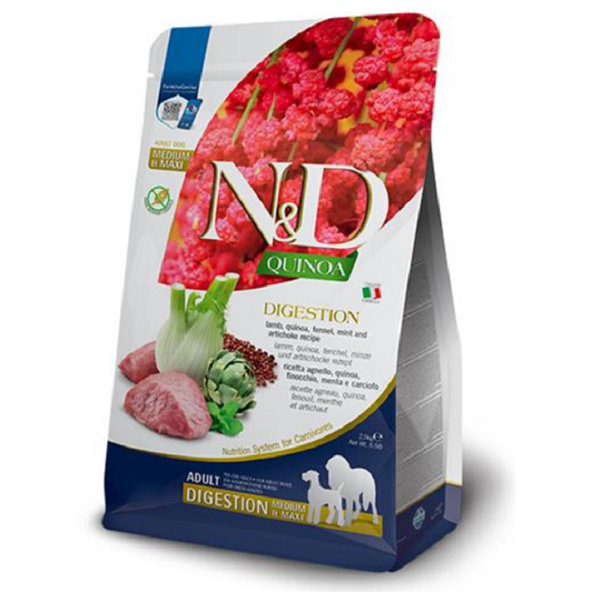 Farmina N&D Dog Quinoa GF adult medium maxi jehněčí 2,5 kg