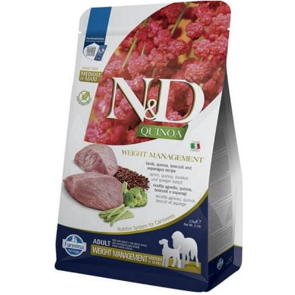 Farmina N&D Dog Quinoa GF adult maxi jehněčí brokolice 2,5 kg