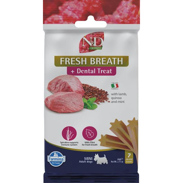 Farmina Quinoa Dog Fresh Breathe Adult Mini pamlsek 60 g