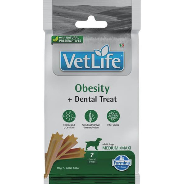Farmina Vet Life Dog Obesity Adult medium maxi pamlsek 110 g