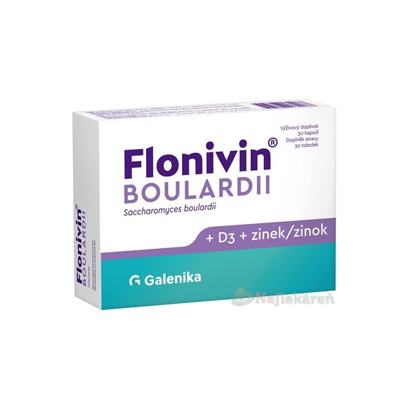 Flonivin Boulardii s vitaminem D3 a zinkem 30 kapslí
