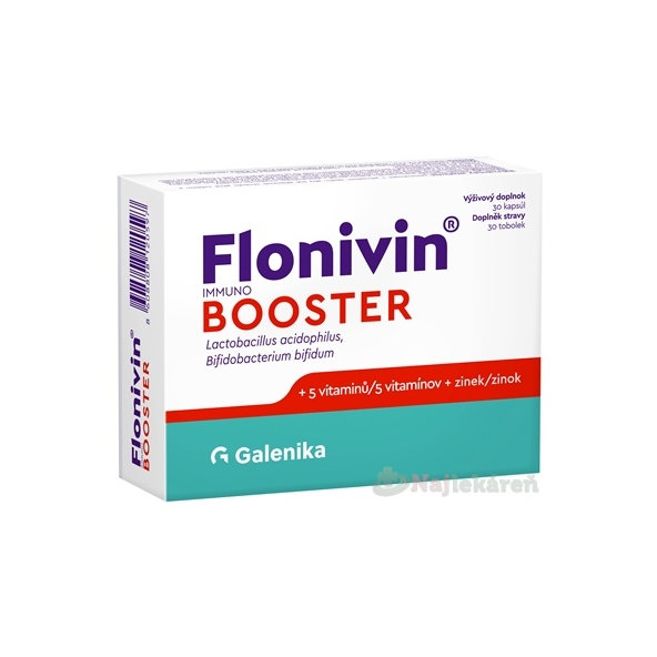 Flonivin Immuno Booster 5 vitaminů a zinek 30 kapslí