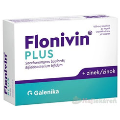 Flonivin Plus Saccharomyces, Bifidobacterium a zinek 30 kapslí