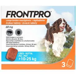 FRONTPRO L 68 mg žvýkací tablety pro psy proti klíšťatům a blechám >10–25 kg, 3 tablety