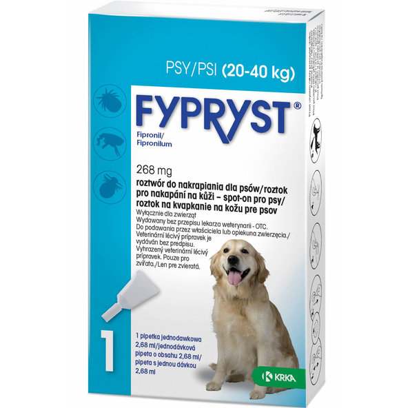 Fypryst Spot-on pipeta proti klíšťatům a blechám pro psy L 2,68 ml