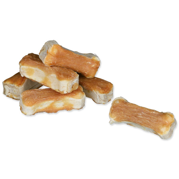 TRIXIE DentaFun kost z buvolí kůže s kuřecím masem 5 cm 8 ks 120 g