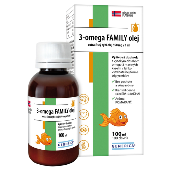Generica 3-Omega Family rybí olej 100 ml