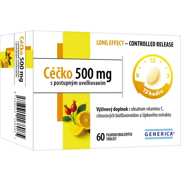 GENERICA Céčko s postupným uvolňováním 500 mg 60 tablet