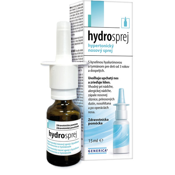 GENERICA Hydrosprej 3% hypertonický nosní sprej 15 ml