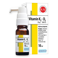 GENERICA Vitamin K2 90 µg a D3 2000 I.U. kapky 10 ml
