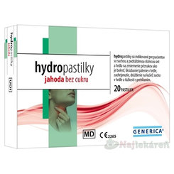 Generica Hydropastilky jahoda bez cukru 20 ks