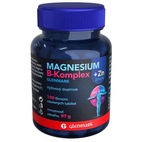 GLENMARK Magnesium B-komplex + zinek 100 tablet