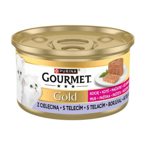 Gourmet Gold Kitten paštika pro koťata telecí 12x85 g