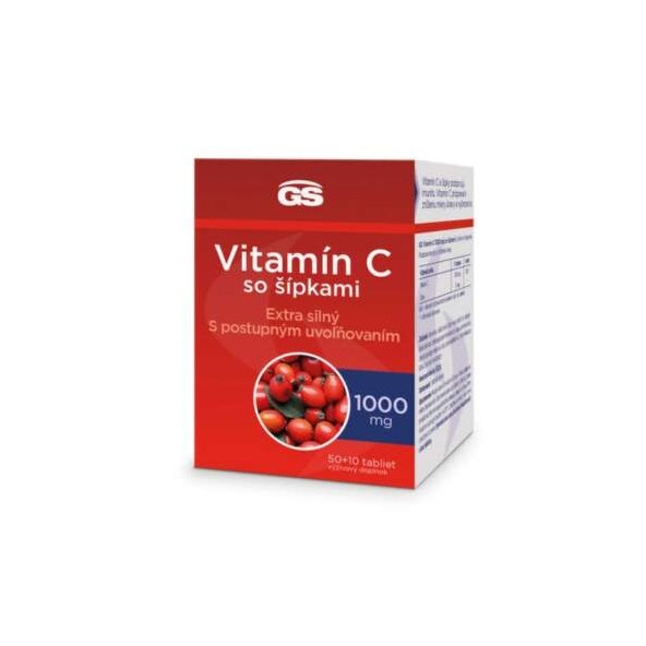 GS Vitamin C 1000 mg se šípky 50 + 10 tablet