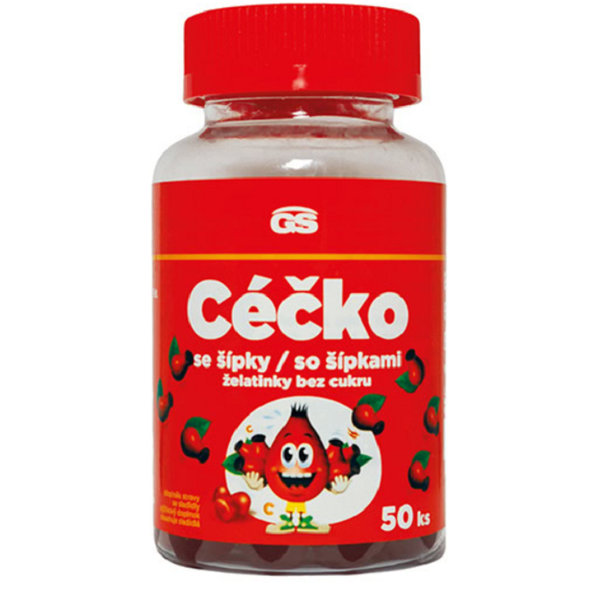 GS Céčko se šípky želatinky bez cukru 50 ks