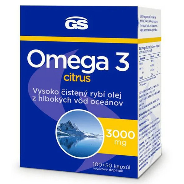 GS Omega 3 citrus Dárek 100 + 60 kapslí navíc