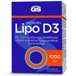 GS Vitamin Lipo D3 1000 IU 60+10 kapslí zdarma