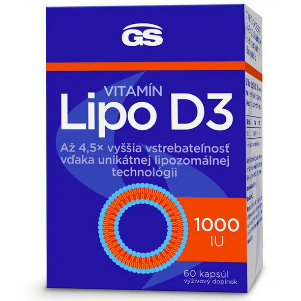 GS Vitamin Lipo D3 1000 IU 60+10 kapslí zdarma