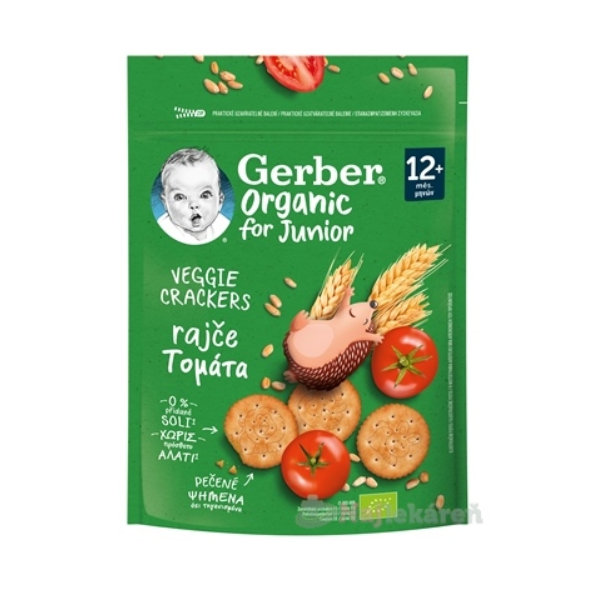 Gerber Junior Organic krekry s rajčaty 12 m+ 100 g