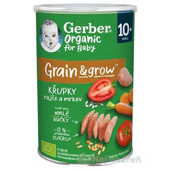 Gerber Organic křupky pšenično-ovesné s rajčaty a mrkví 10 m+ 35 g