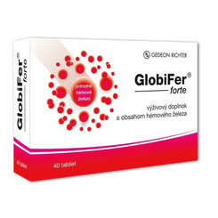 GlobiFer Forte hemové železo 40 tablet