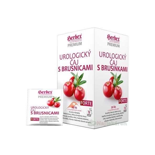 HERBEX Premium urologický čaj s brusinkami forte 20x1,5 g