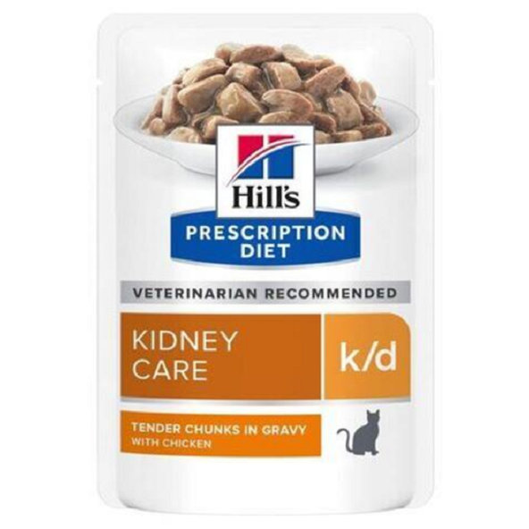 Hill's Diet Feline k/d Chicken kapsička pro kočky 12x85 g