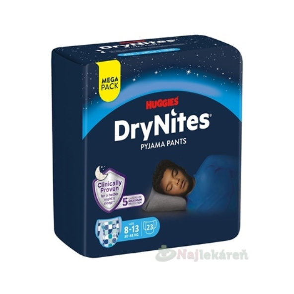 Huggies DryNites L Mega kalhotky pro chlapce 8–13 let 30–48 kg 23 ks