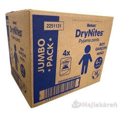 Huggies DryNites M Jumbo kalhotky pro chlapce 4–7 let 17–30 kg 64 ks
