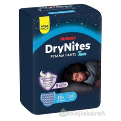 Huggies DryNites XL Mega kalhotky pro chlapce 13+ let 48–60 kg 20 ks