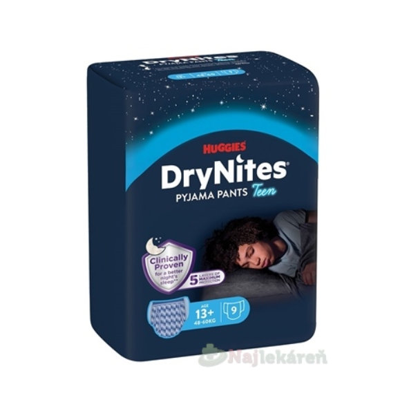 Huggies DryNites XL kalhotky pro chlapce 13+ let 48–60 kg 9 ks