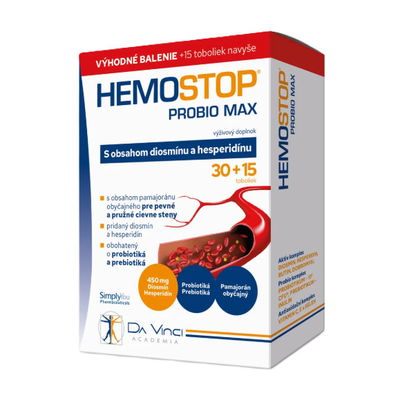 Da Vinci HemoStop Probio Max 30+15 kapslí zdarma