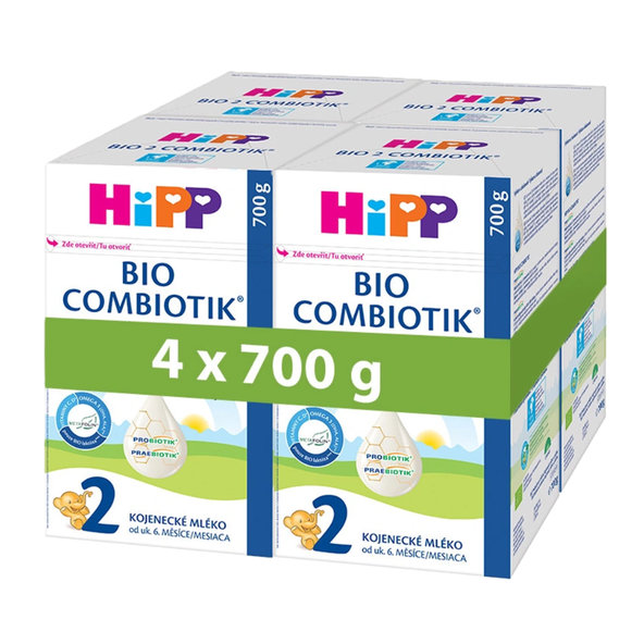 HiPP 2 BIO Combiotik následná kojenecká výživa 6m+ 4x700 g