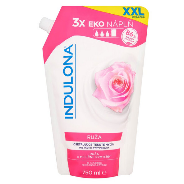 INDULONA Růže tekuté mýdlo na ruce náhradní náplň 750 ml