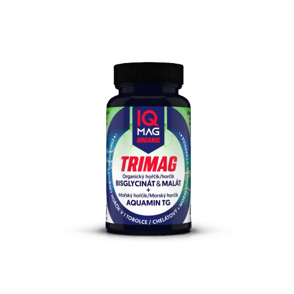 IQ Mag Organic Trimag mořský hořčík 90 kapslí