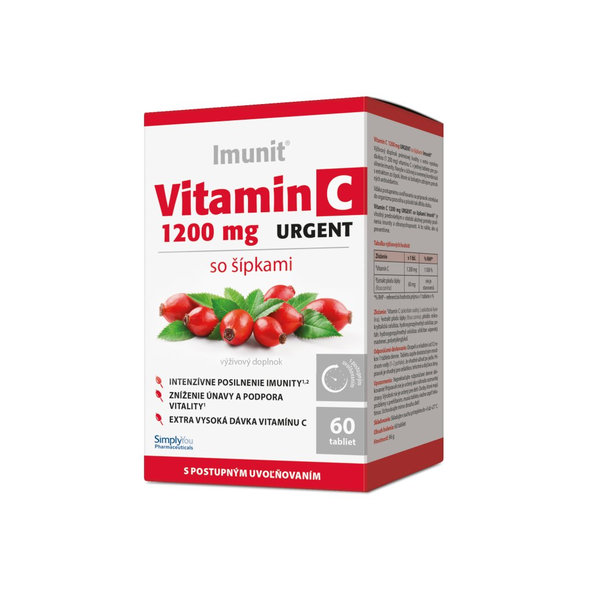 Imunit Urgent Vitamín C se šípky 1200 mg 60 tablet