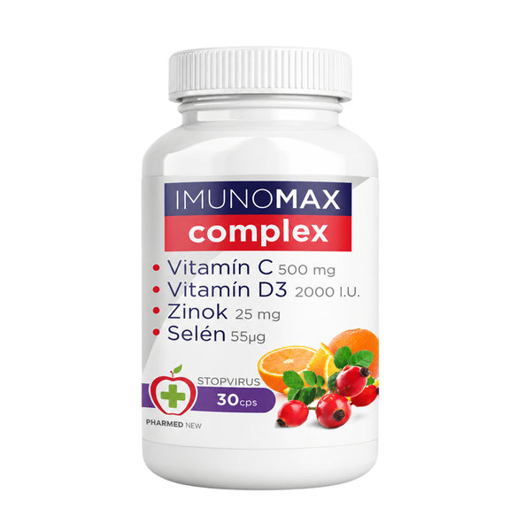 Imunomax Complex s vitamínem C+D3+Zinek+Selen 30 kapslí