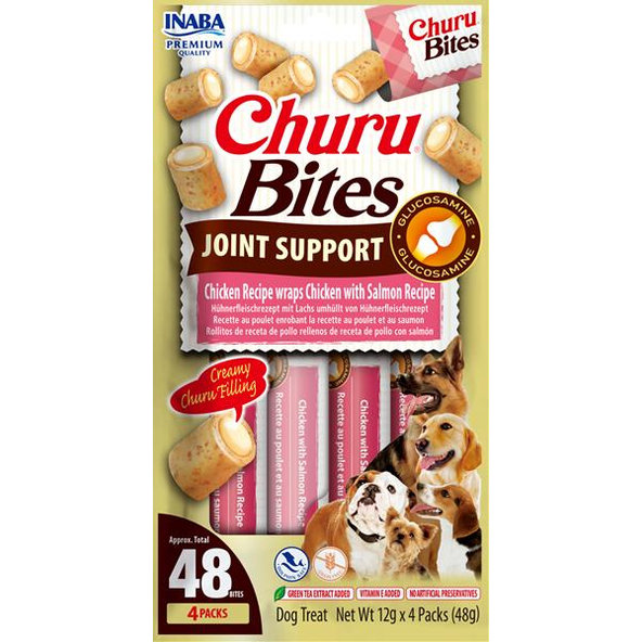 Inaba Churu Bites Joint Chicken & Salmon pamlsky pro psy 4×12 g