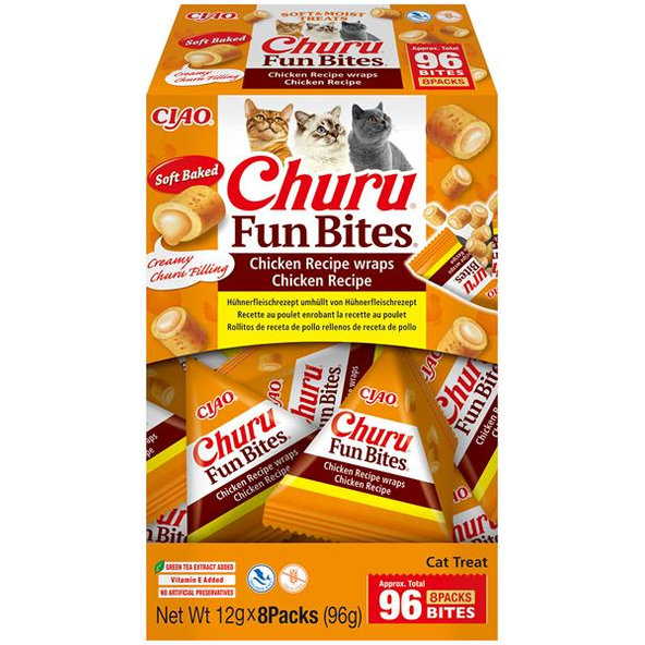Inaba Churu Fun Bites Chicken with Cheese pamlsky pro psy 8×12 g