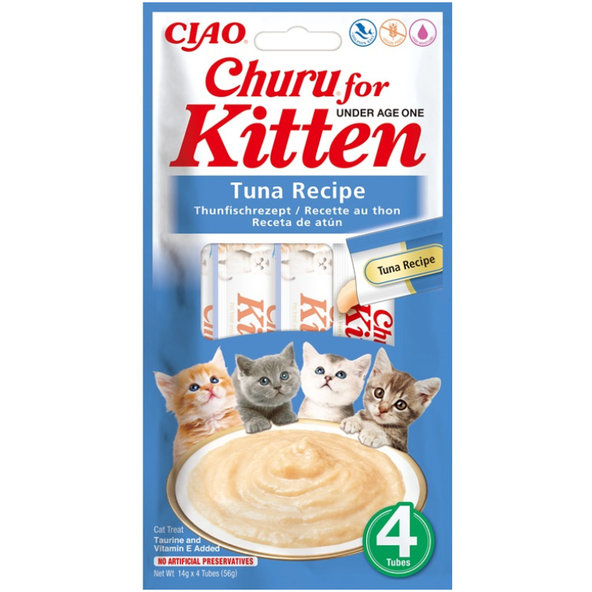 Inaba Churu Kitten Tuna pamlsek pro koťata 4 tuby 56 g