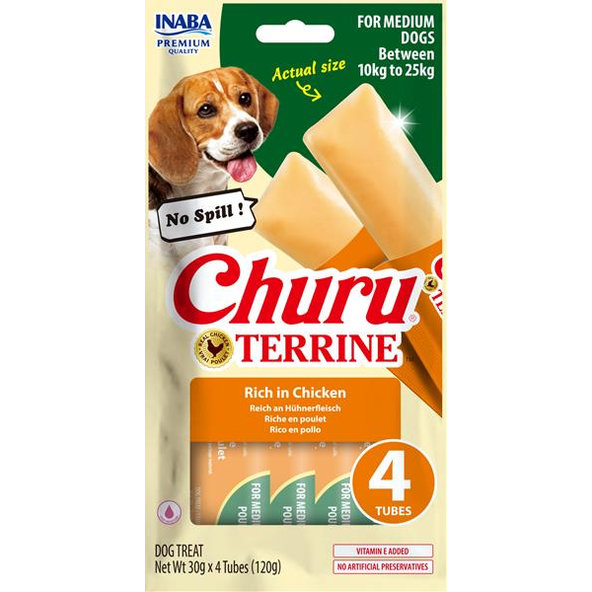 Inaba Churu Terrine Chicken pamlsek pro psy 4×30 g