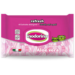 Inodorina Aloe Vera vlhčené ubrousky pro psy a kočky 40 ks