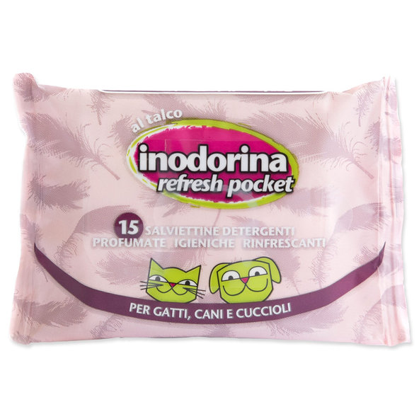 Inodorina Talco vlhčené ubrousky pro psy a kočky 15 ks