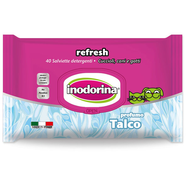 Inodorina Talco vlhčené ubrousky pro zvířata 40 ks